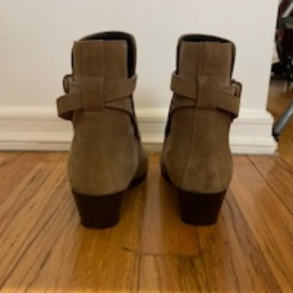 YSL 'West Jodhpur' Heeled Suede Ankle Boots - Size US 7/7.5 (EU 38) - Picture 5 of 7